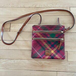 Dooney & Bourke Pink Tartan Plaid Crossbody Bag – Check Print (8x8) Coquette y2k